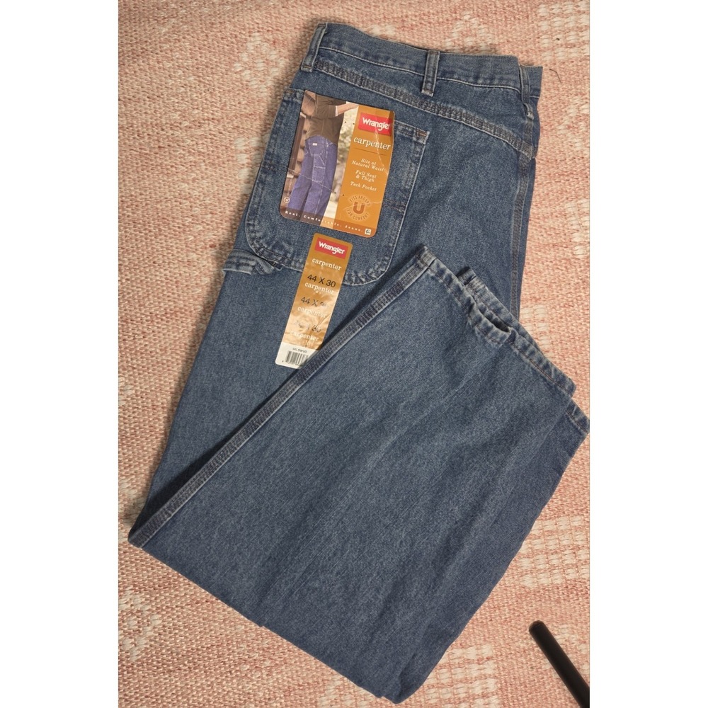Wrangler Carpenter Jeans Mens 44x30 Blue‎ Denim Work Pants